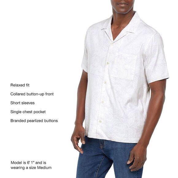 Gap Men's Short Sleeve Button-Up Linen Shirt Size XL Purple - Picture 4 of 11